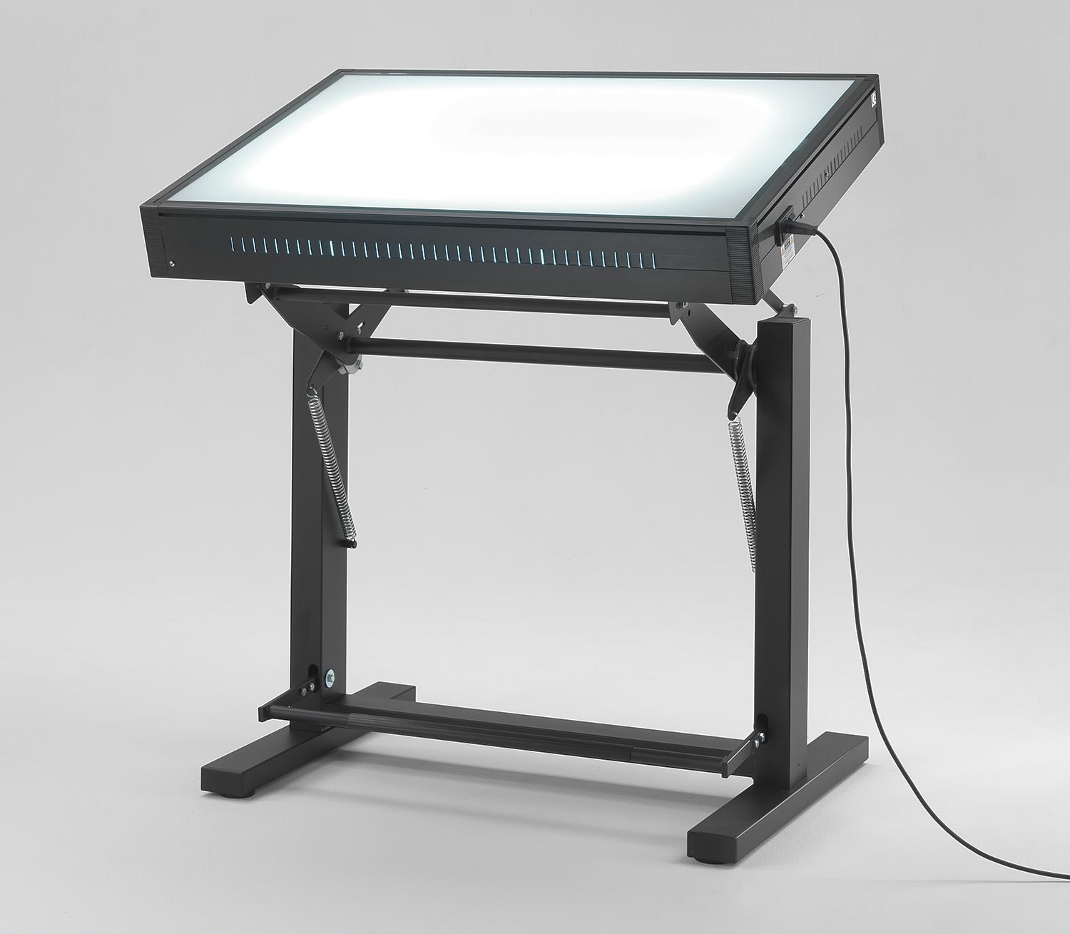 glass drafting table with light