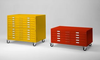 Horizontal flat files cabinet colored