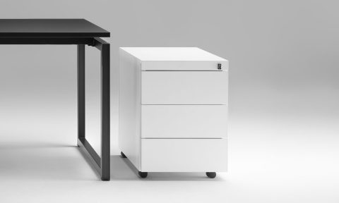 Office metal drawer unit on castors