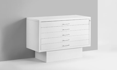 Metal flat drawer unit for shop
